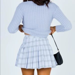 BLUE PRINCESS POLLY PLEATED SKIRT